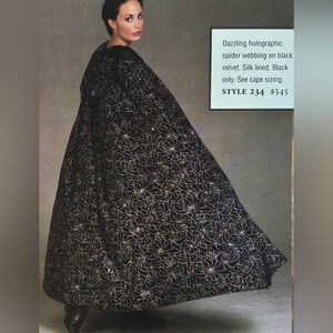Velvet Cape with Holographic Design